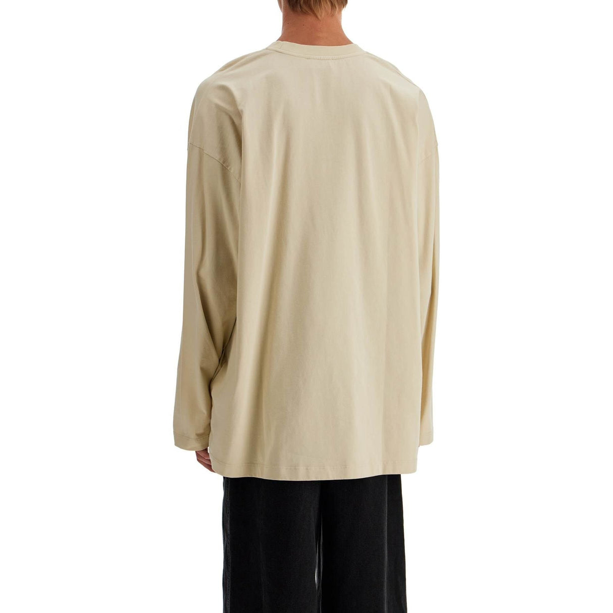 OFF-WHITE-Long Sleeve Oversized T-Shirt -JOHN JULIA.