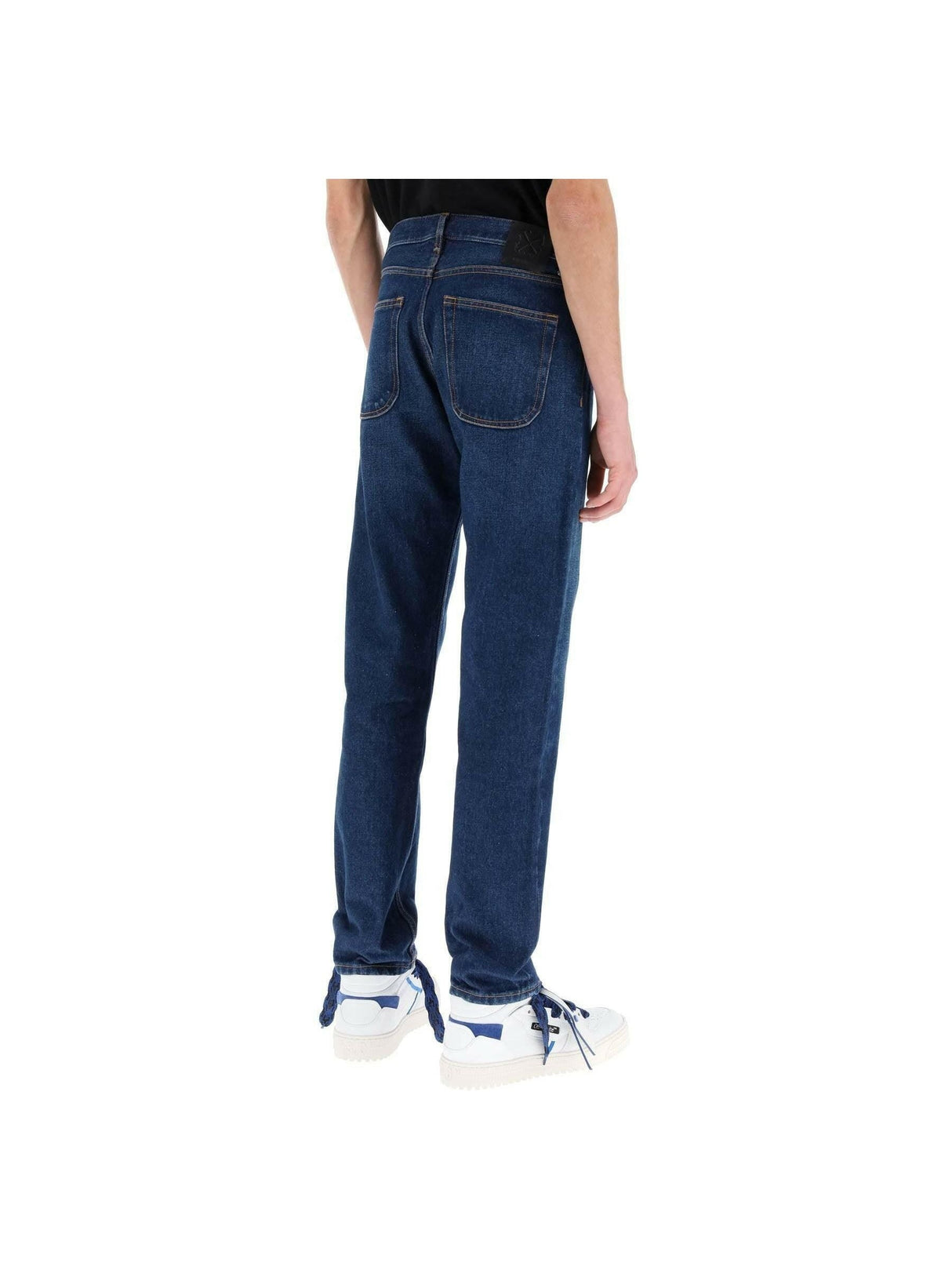 Medium Blue Regular-Fit Cotton Jeans OFF-WHITE JOHN JULIA.