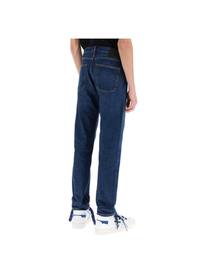 Medium Blue Regular-Fit Cotton Jeans OFF-WHITE JOHN JULIA.