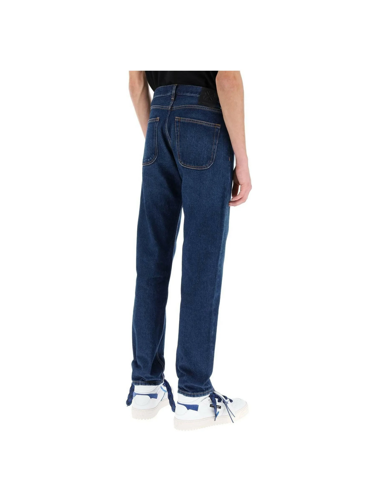 Medium Blue Regular-Fit Cotton Jeans OFF-WHITE JOHN JULIA.