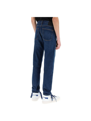 Medium Blue Regular-Fit Cotton Jeans OFF-WHITE JOHN JULIA.