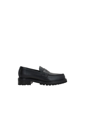 Military Smooth Leather Loafers-OFF-WHITE-JOHN JULIA