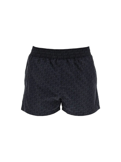 OFF Jacquard Nylon Poplin Shorts - XXXS - Men > Clothing > Underwear and Beachwear > Beachwear