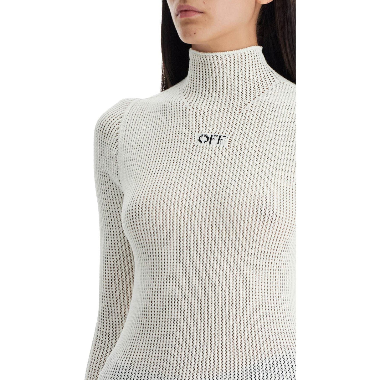 OFF-WHITE-Off Net High Neck Top -JOHN JULIA.