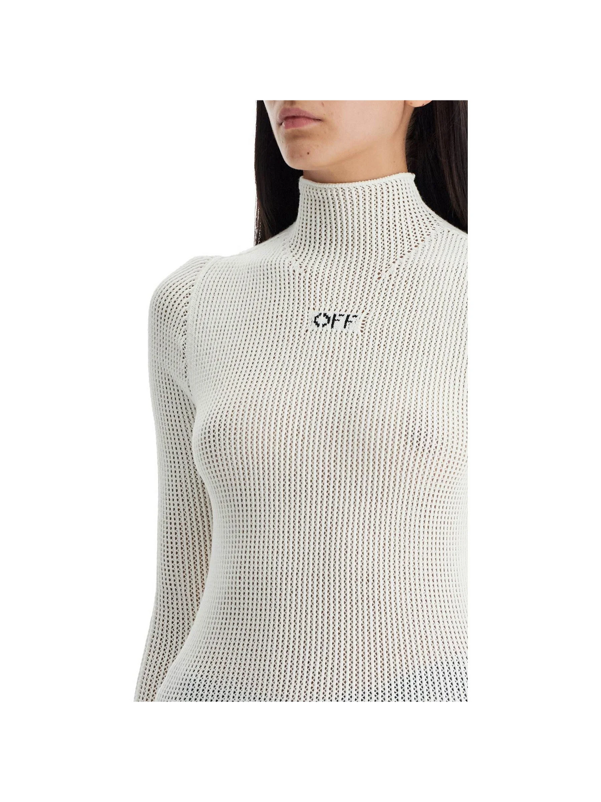 OFF-WHITE-Off Net High Neck Top -JOHN JULIA.