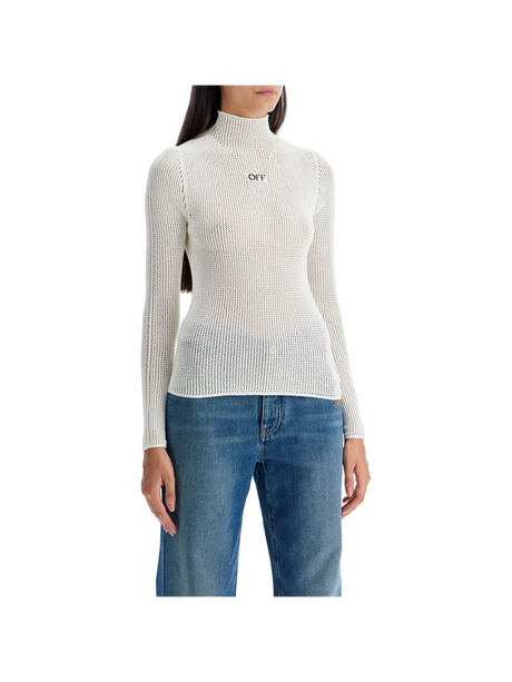 OFF-WHITE-Off Net High Neck Top -JOHN JULIA.