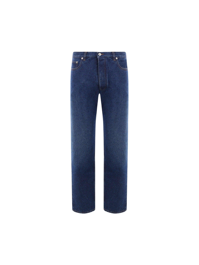 OFF-WHITE-Script Denim Tapered Jeans-JOHN JULIA