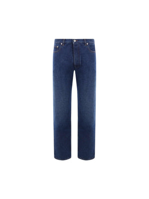 OFF-WHITE-Script Denim Tapered Jeans-JOHN JULIA