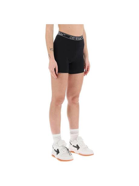 Sporty Shorts With Branded Stripe OFF-WHITE JOHN JULIA.