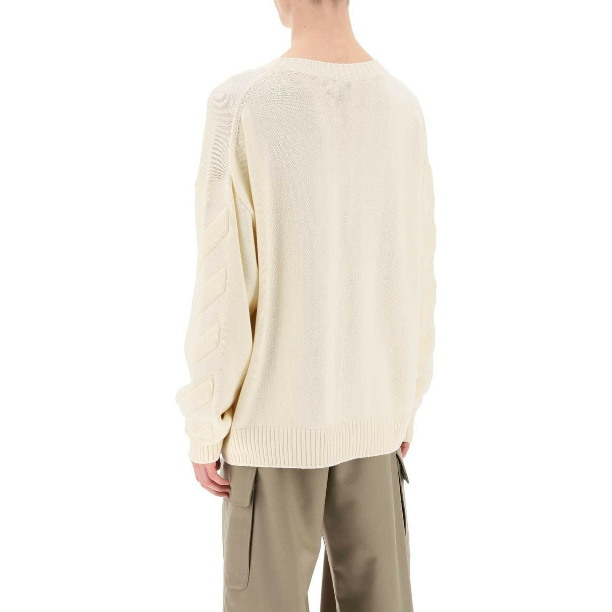 Sweater With Embossed Diagonal Motif OFF-WHITE JOHN JULIA.