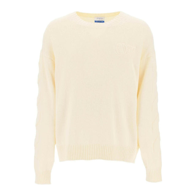 Sweater With Embossed Diagonal Motif OFF-WHITE JOHN JULIA.