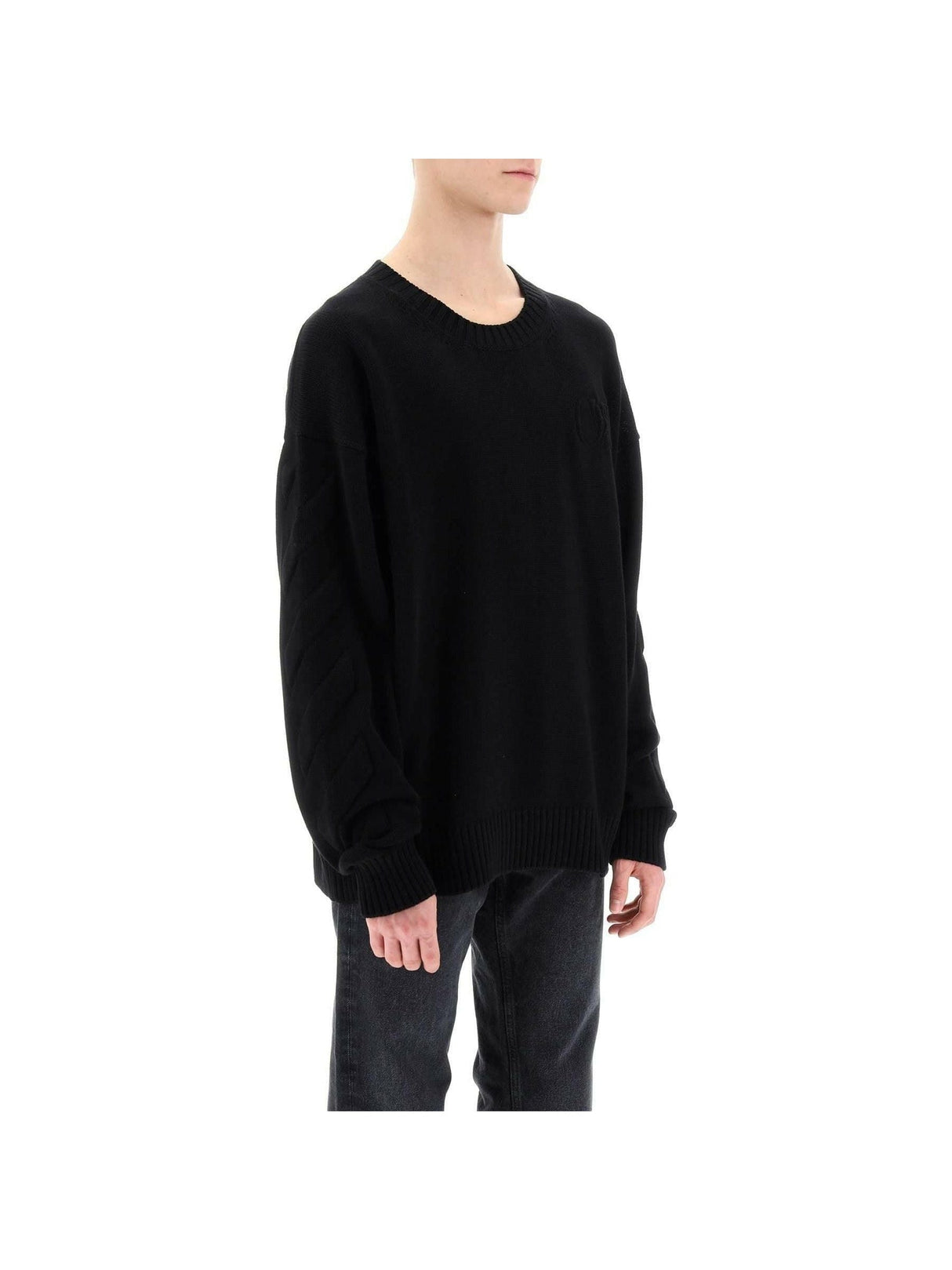 Sweater With Embossed Diagonal Motif OFF-WHITE JOHN JULIA.