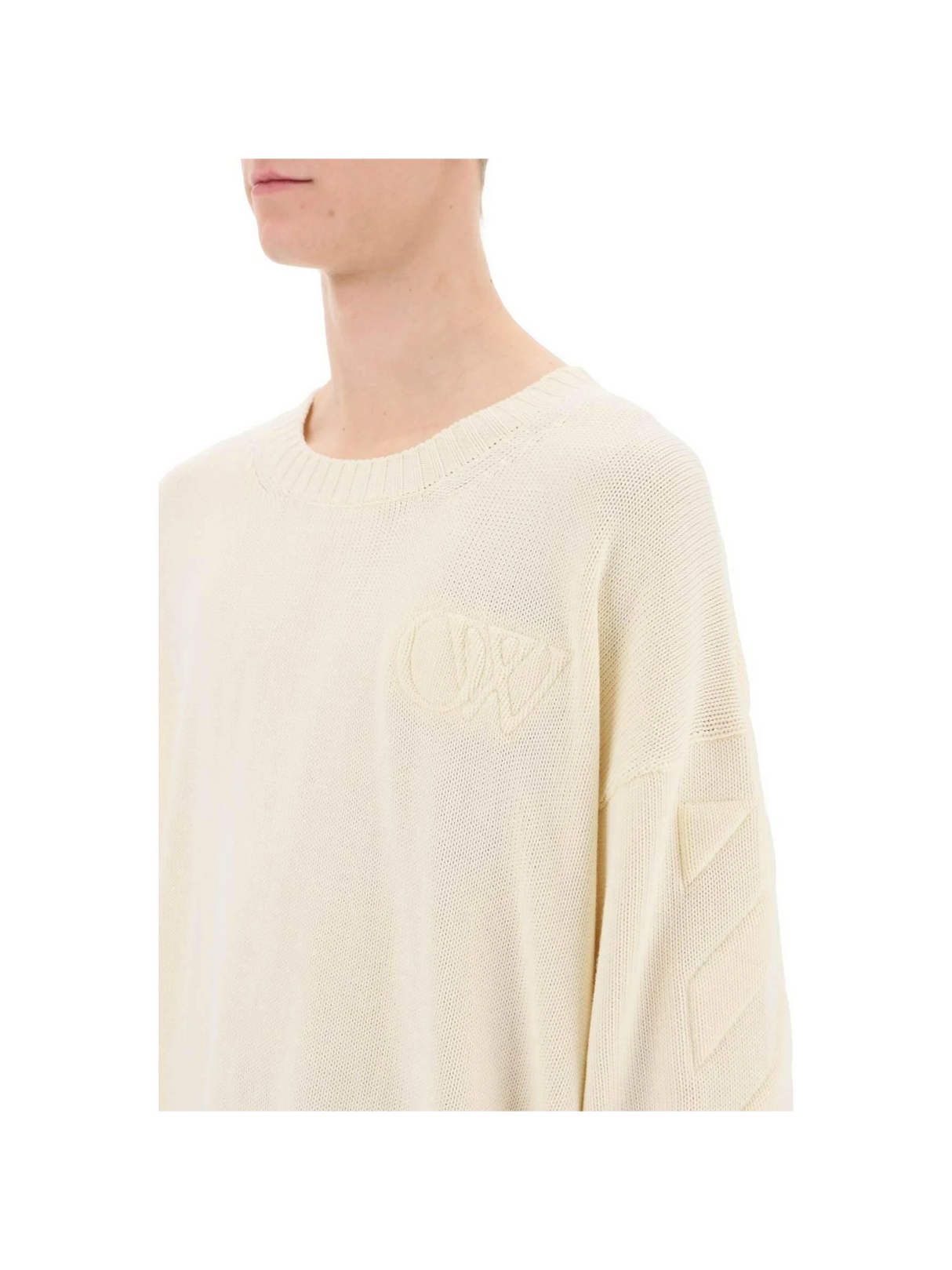 Sweater With Embossed Diagonal Motif OFF-WHITE JOHN JULIA.