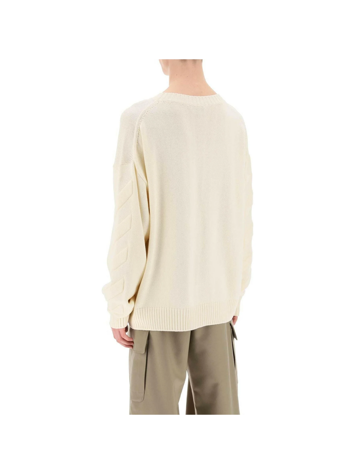 Sweater With Embossed Diagonal Motif OFF-WHITE JOHN JULIA.