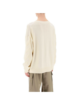 Sweater With Embossed Diagonal Motif OFF-WHITE JOHN JULIA.