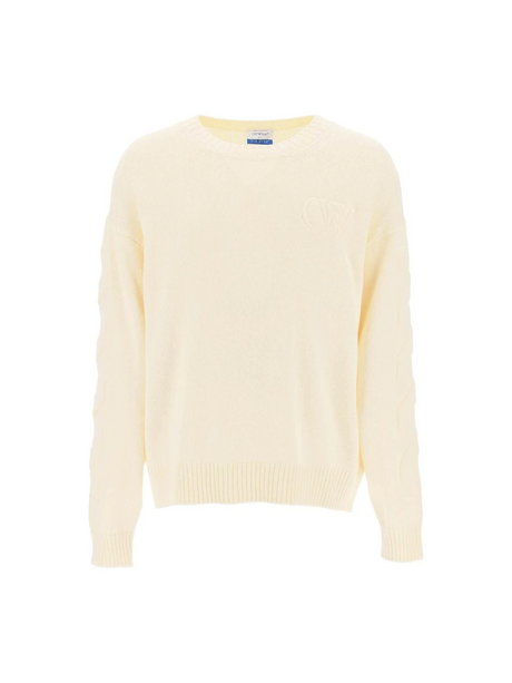 Sweater With Embossed Diagonal Motif OFF-WHITE JOHN JULIA.