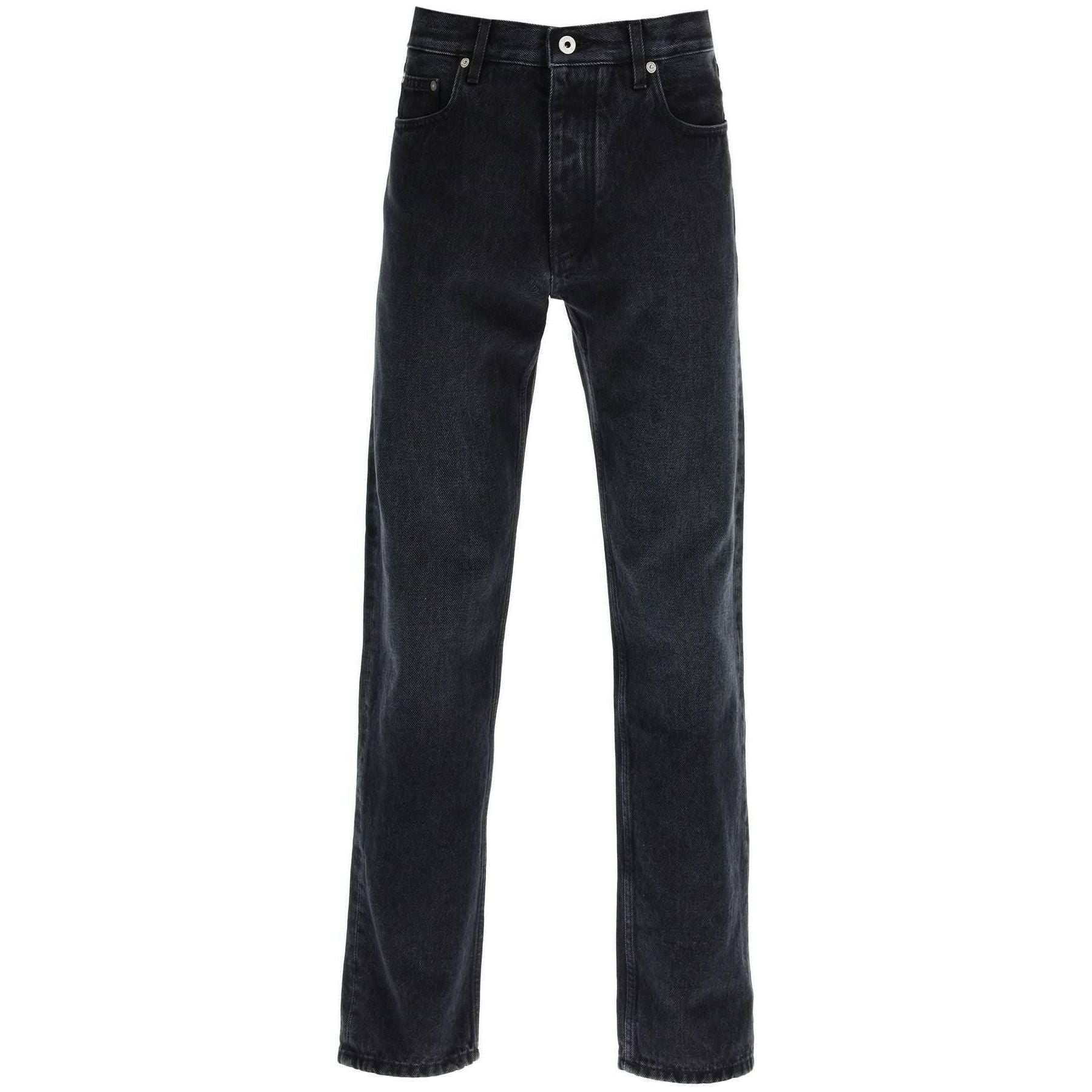 Washed Black Regular-Fit Cotton Jeans OFF-WHITE JOHN JULIA.