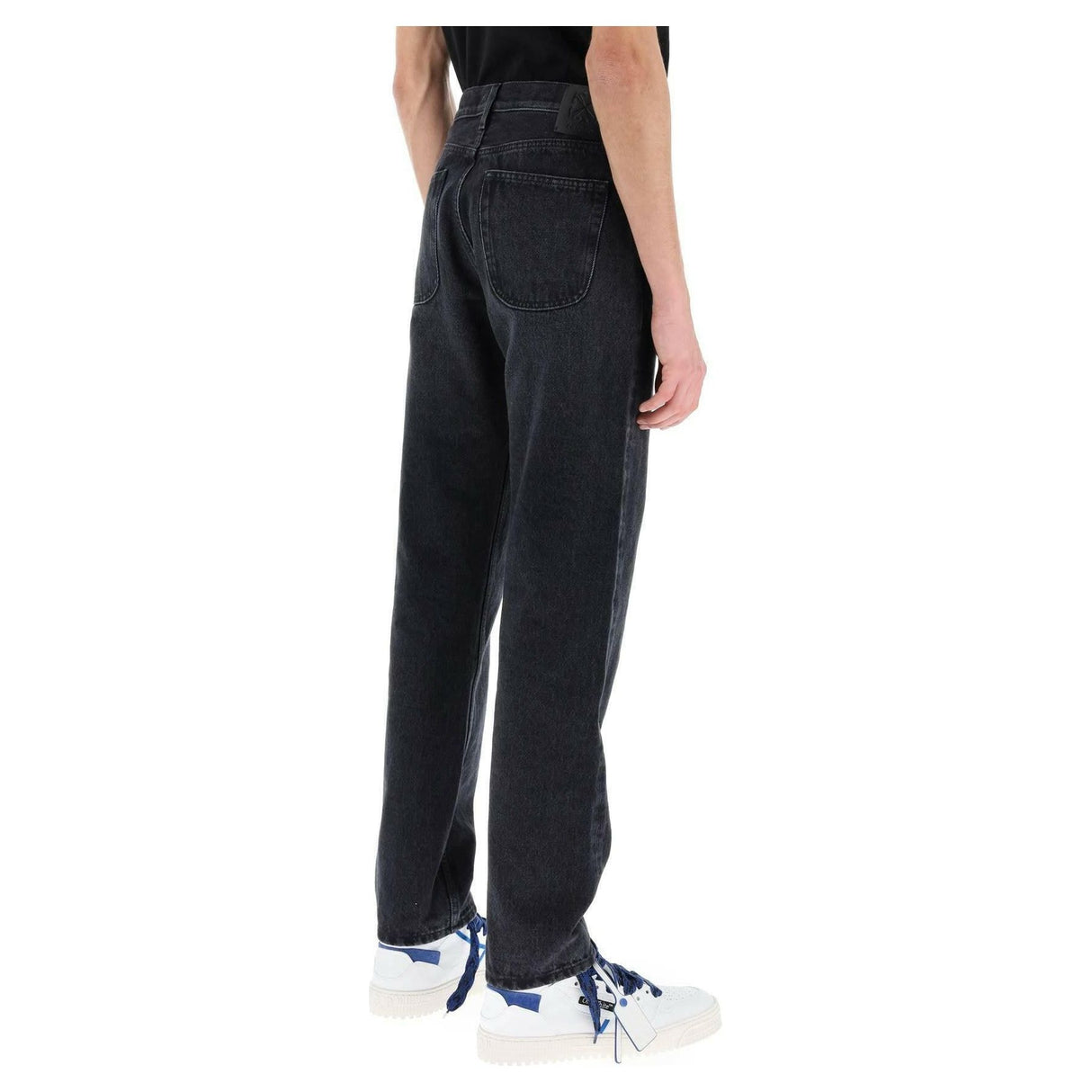 Washed Black Regular-Fit Cotton Jeans OFF-WHITE JOHN JULIA.