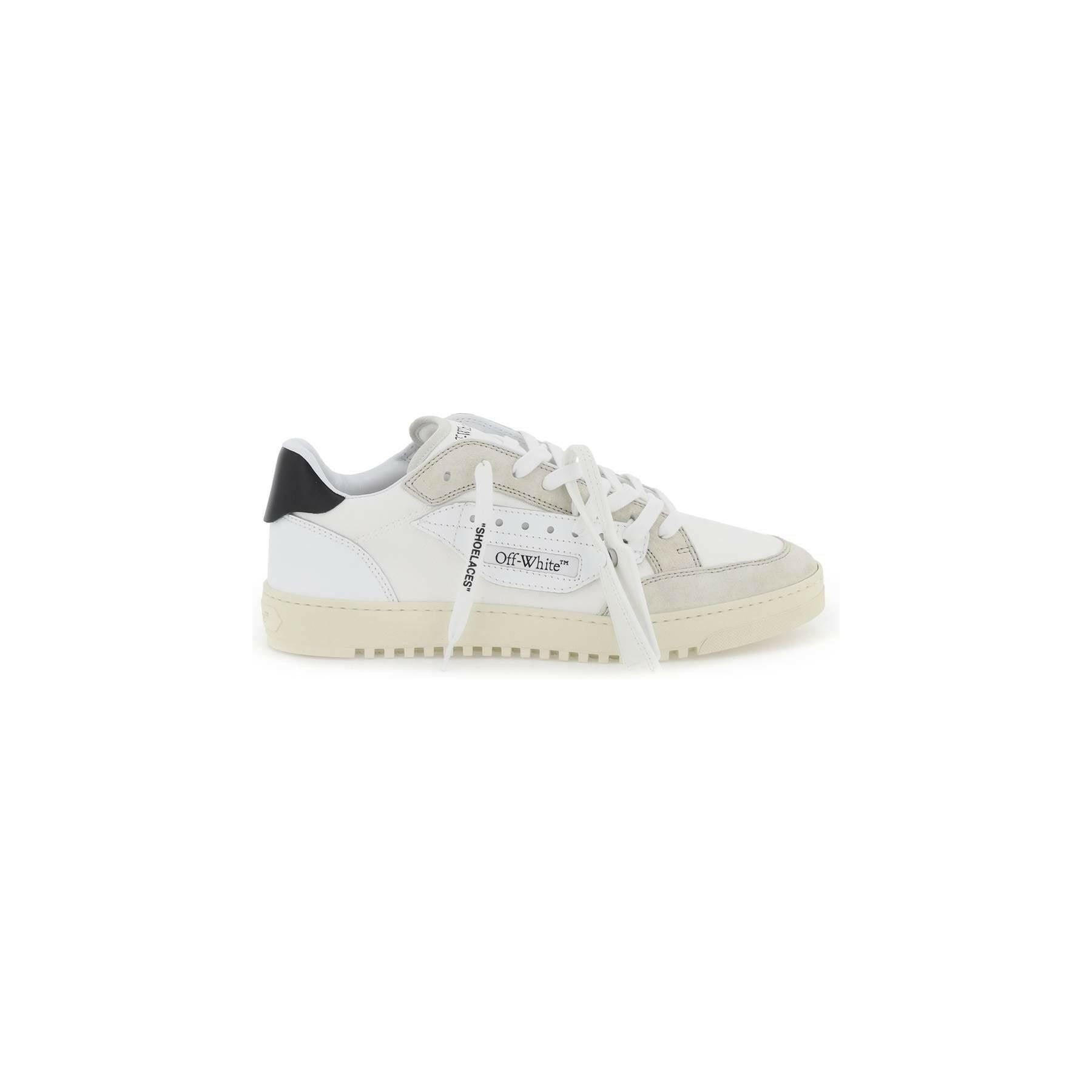 White 5.0 Canvas and Suede Sneakers OFF-WHITE JOHN JULIA.