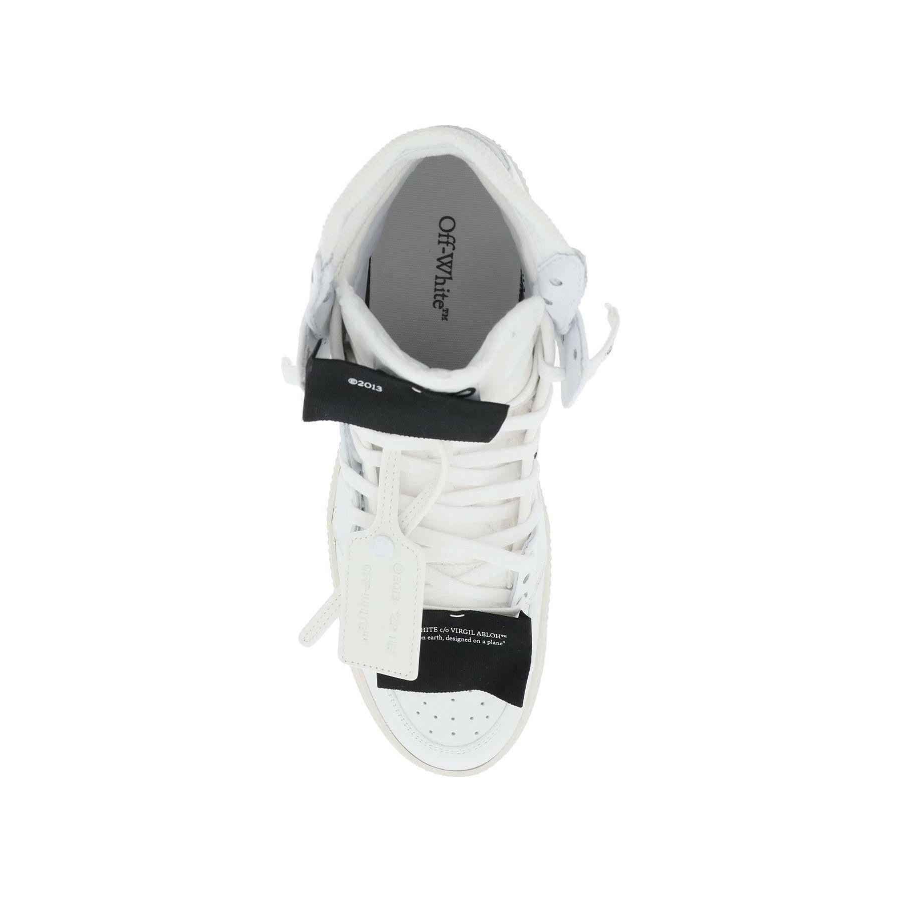 White and Black '3.0 Off Court' Leather High-Top Sneakers OFF-WHITE JOHN JULIA.