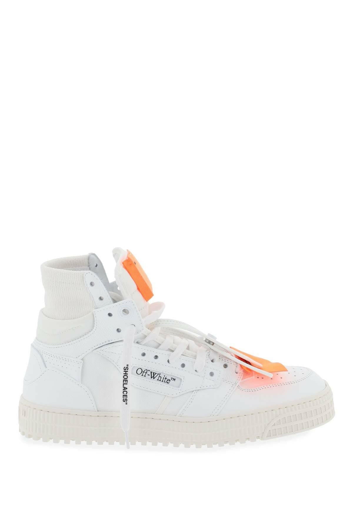 White and Orange 3.0 Off Court Leather High-Top Sneakers OFF-WHITE JOHN JULIA.