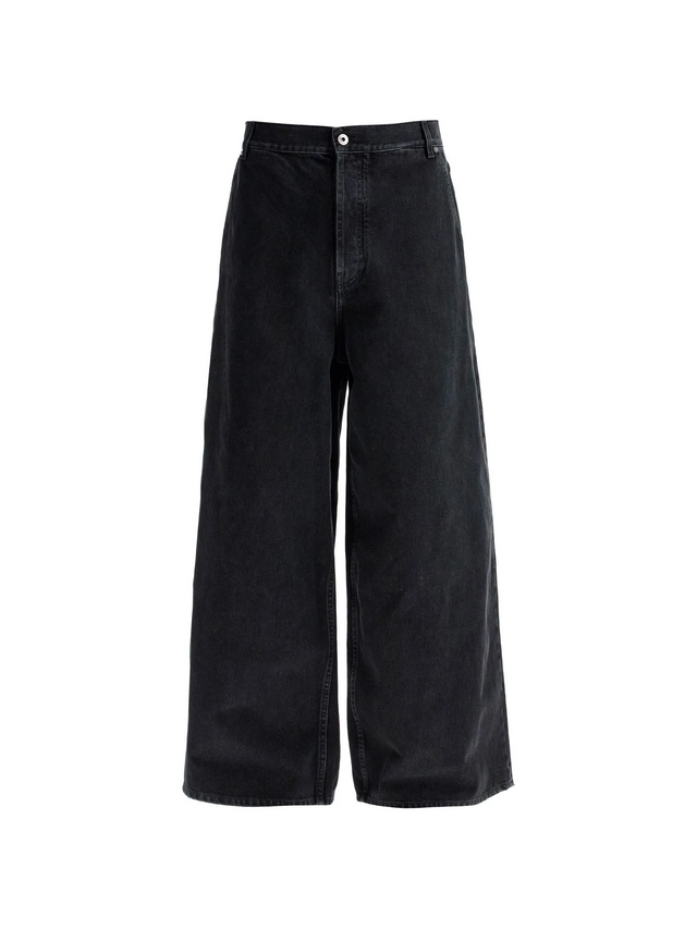 OFF-WHITE-Wide Five Pocket Jeans With Spacious -JOHN JULIA.