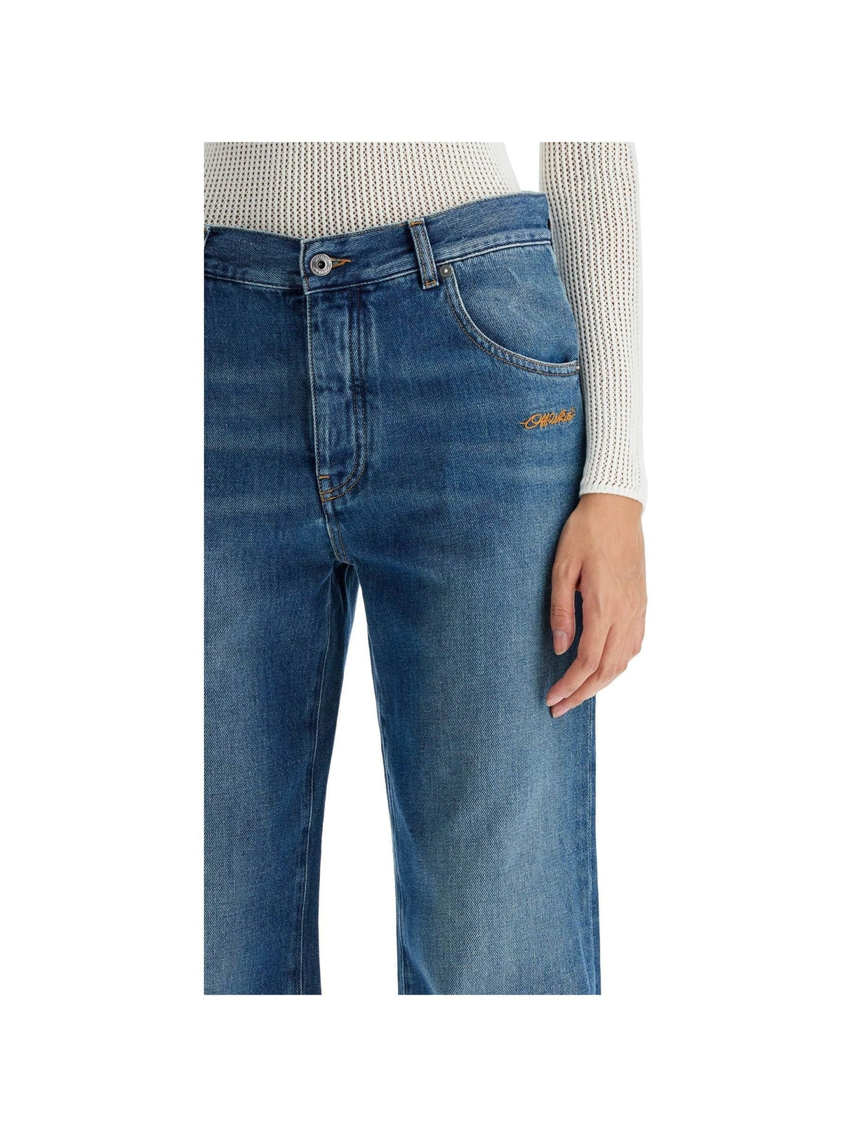 OFF-WHITE-Wide Leg Jeans -JOHN JULIA.