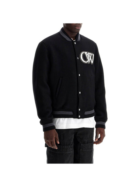 Wool Blend Varsity Bomber Jacket Embroidery - Men > Clothing > Jackets and Blazers > Bomber jackets