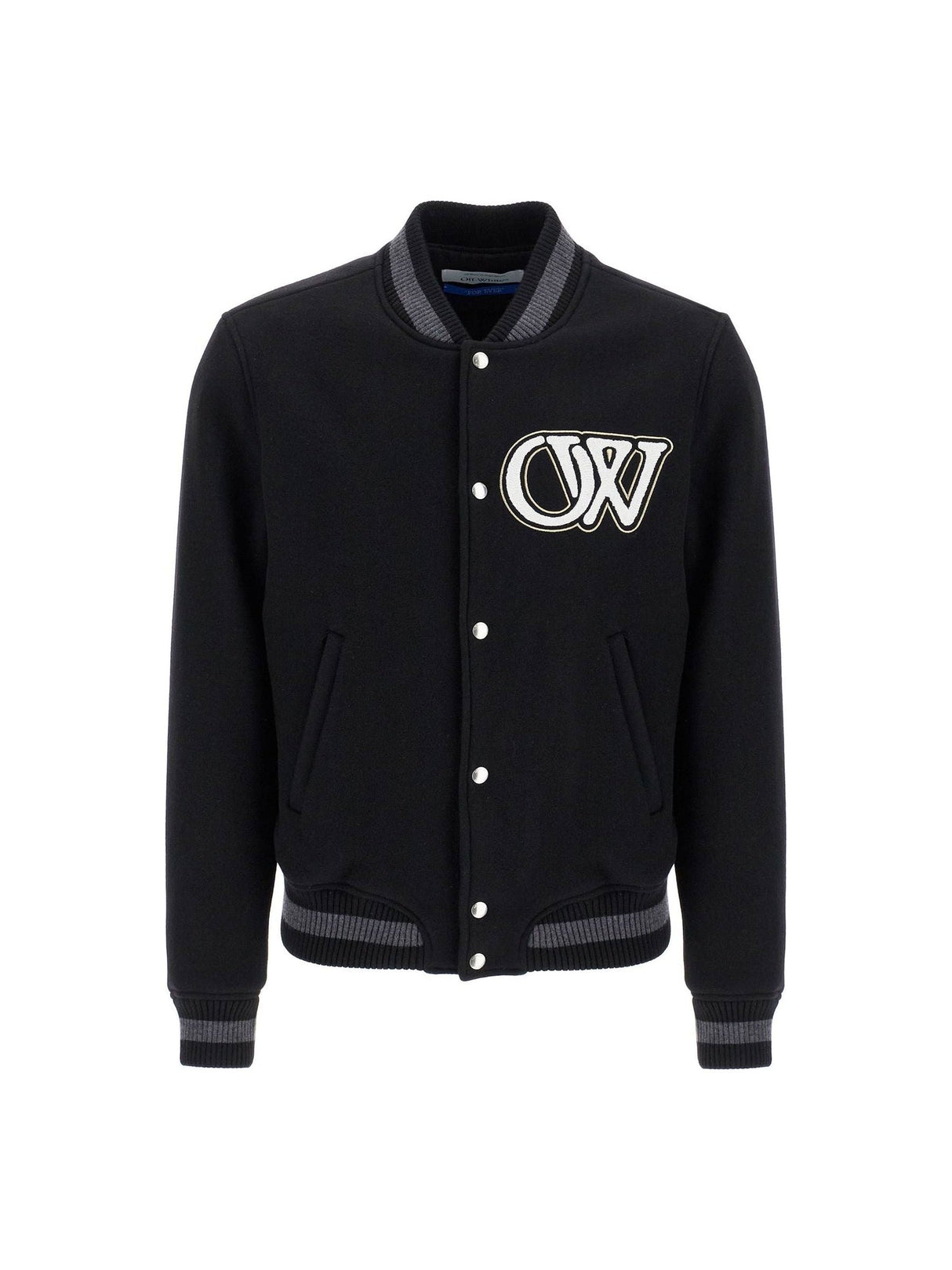 Wool Blend Varsity Bomber Jacket Embroidery - Men > Clothing > Jackets and Blazers > Bomber jackets