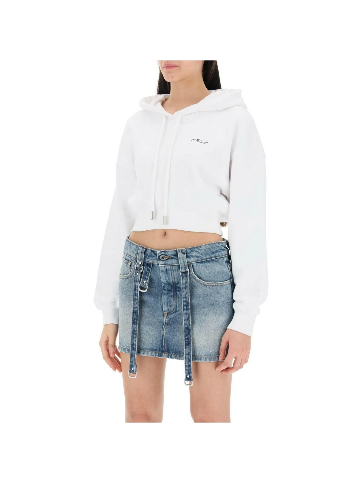 x Ray Arrow Cropped Hoodie OFF-WHITE JOHN JULIA.