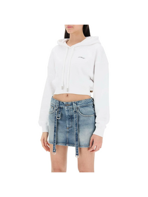 x Ray Arrow Cropped Hoodie OFF-WHITE JOHN JULIA.