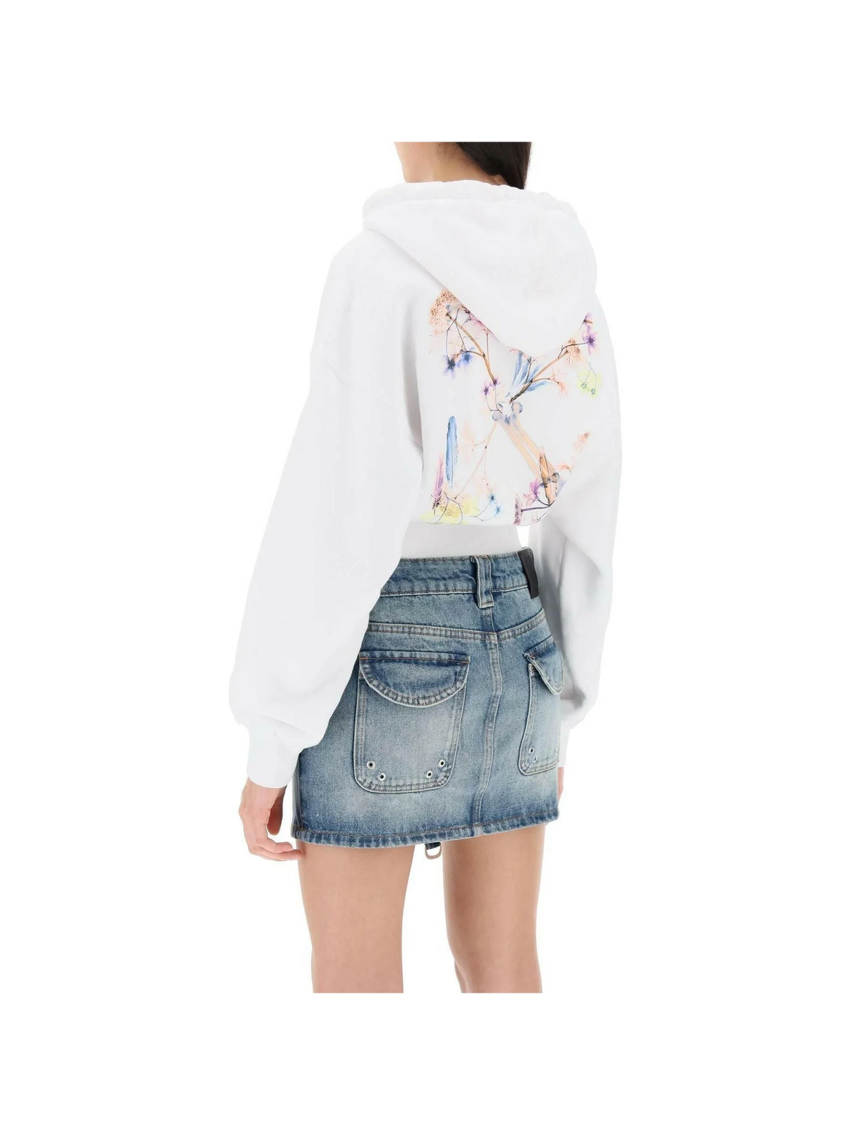 x Ray Arrow Cropped Hoodie OFF-WHITE JOHN JULIA.