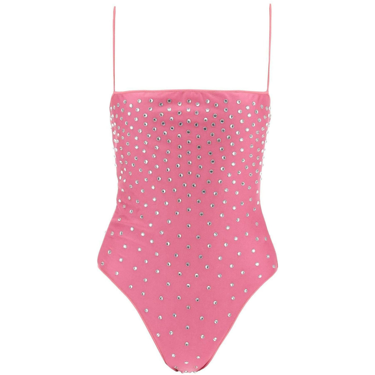 Flamingo Pink Crystal-Embellished Swimsuit OSÉREE JOHN JULIA.