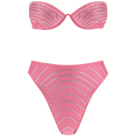 Flamingo Rhinestone Balconette Bikini Set OSÉREE JOHN JULIA.