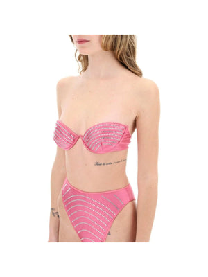 Flamingo Rhinestone Balconette Bikini Set OSÉREE JOHN JULIA.