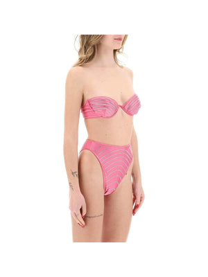 Flamingo Rhinestone Balconette Bikini Set OSÉREE JOHN JULIA.