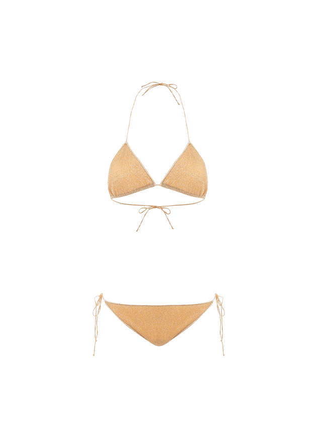 OSÉREE-Lumière Crossed Lurex Bikini-JOHN JULIA