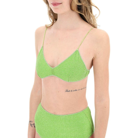 Lumière Metlallic Lime Green Bikini Set OSÉREE JOHN JULIA.