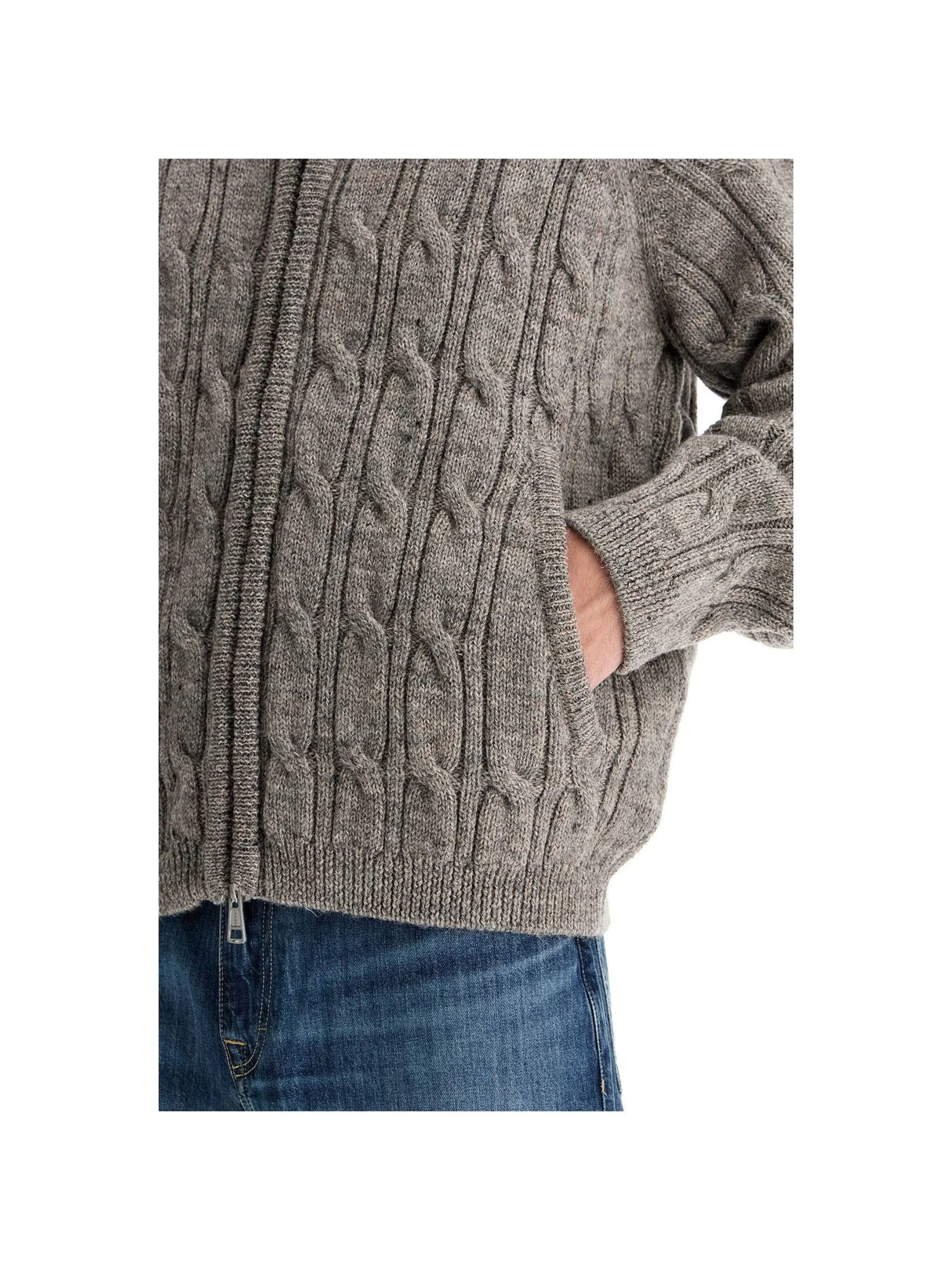 OUR LEGACY-Cable Knit Zip Cardigan-JOHN JULIA