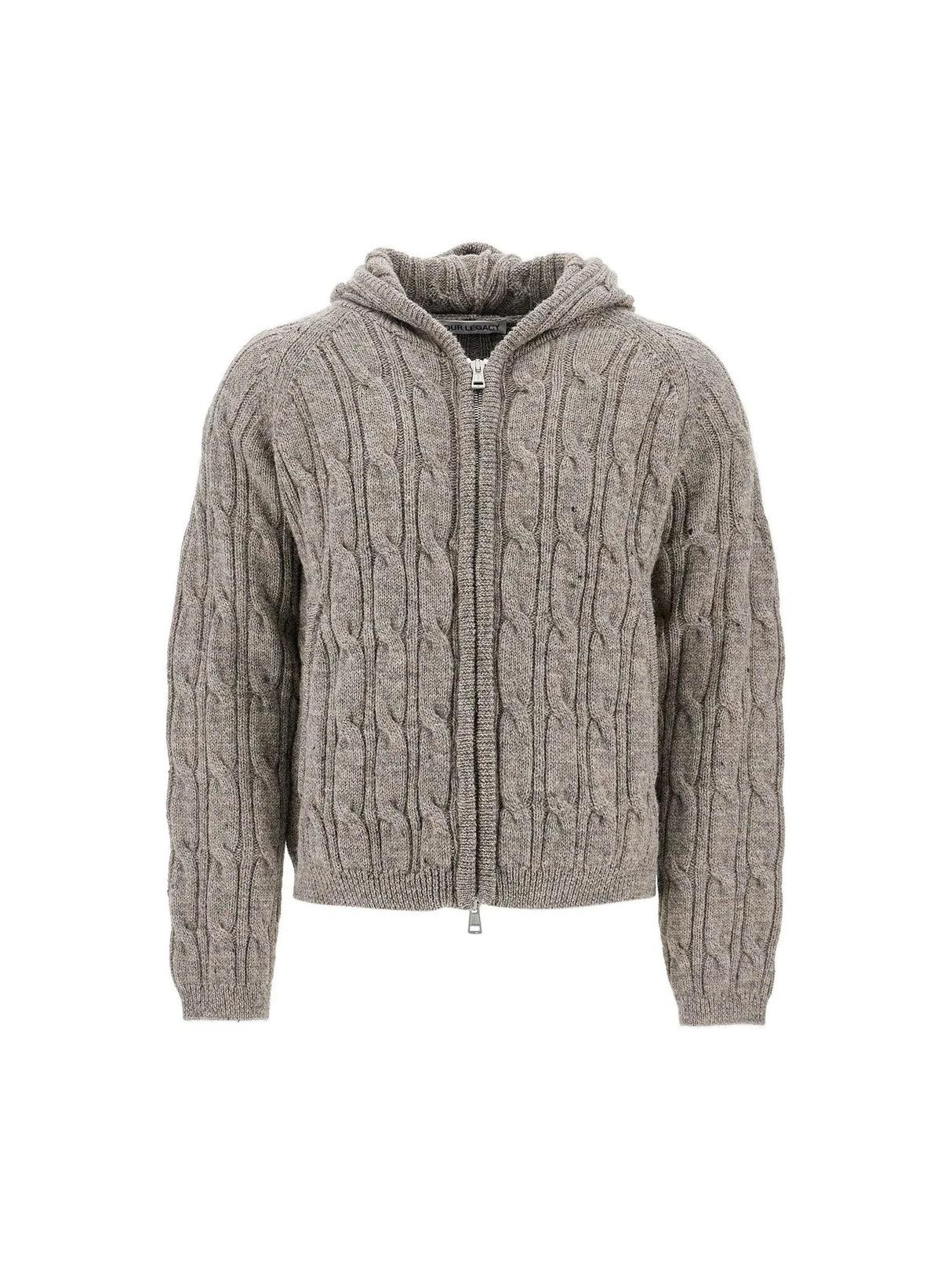 OUR LEGACY-Cable Knit Zip Cardigan-JOHN JULIA