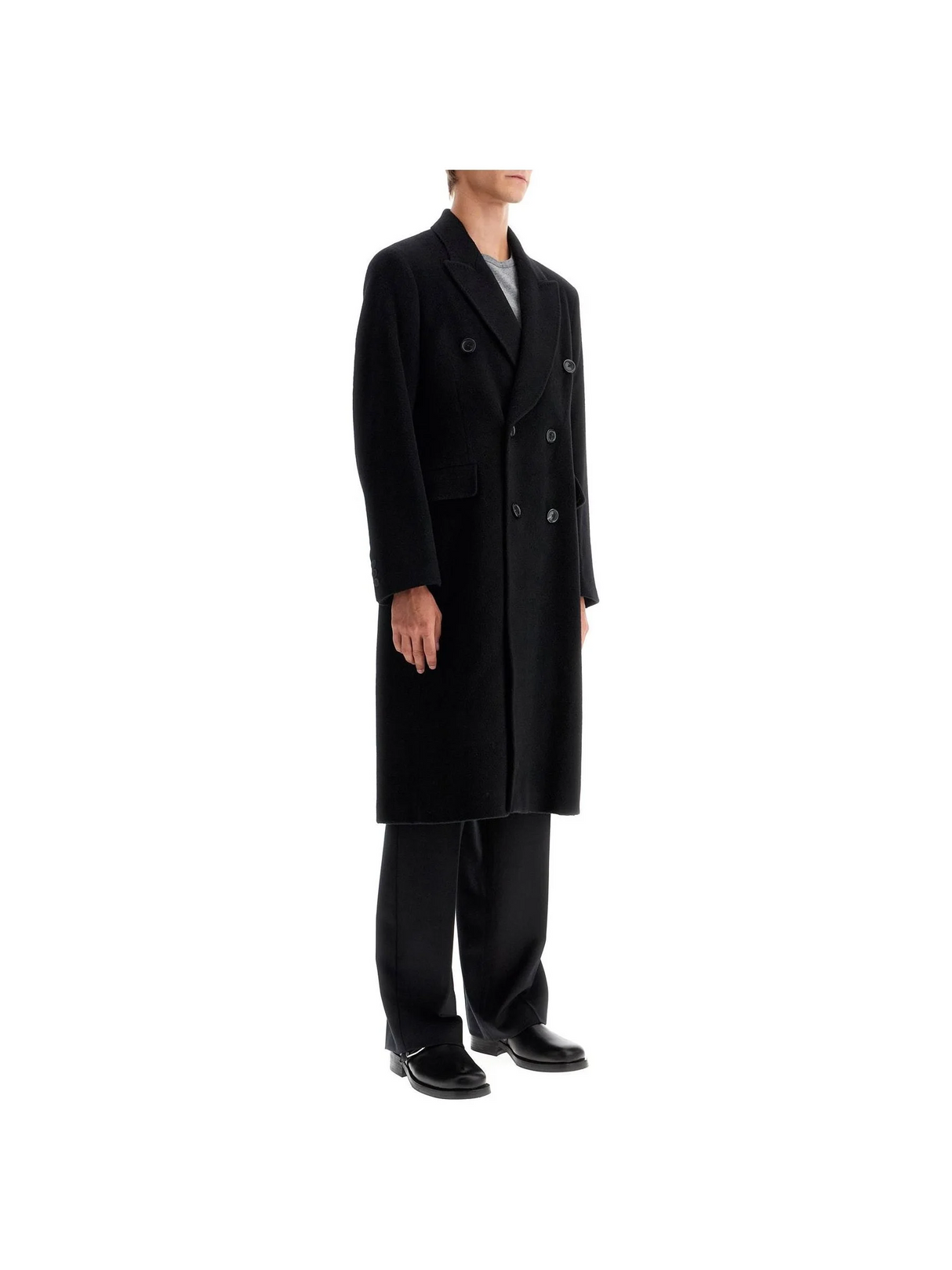 Wool Mohair Double-Breasted Coat - Men > Clothing > Outerwear > Coats