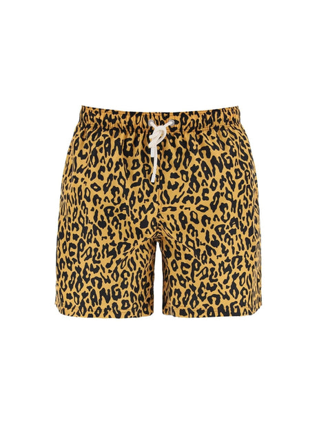 PALM ANGELS-Animal Print Technical Shorts-JOHN JULIA