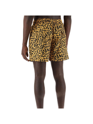 PALM ANGELS-Animal Print Technical Shorts-JOHN JULIA