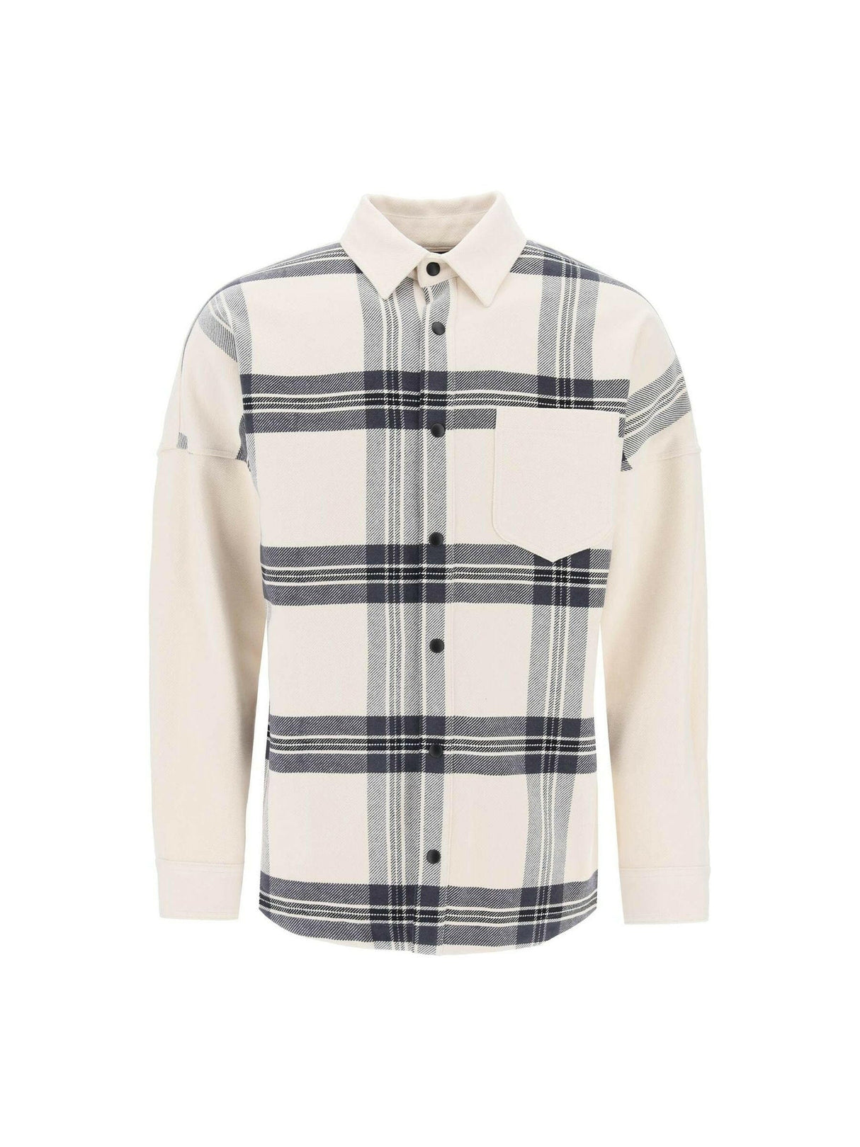 Back Logo Check Cotton Overshirt.