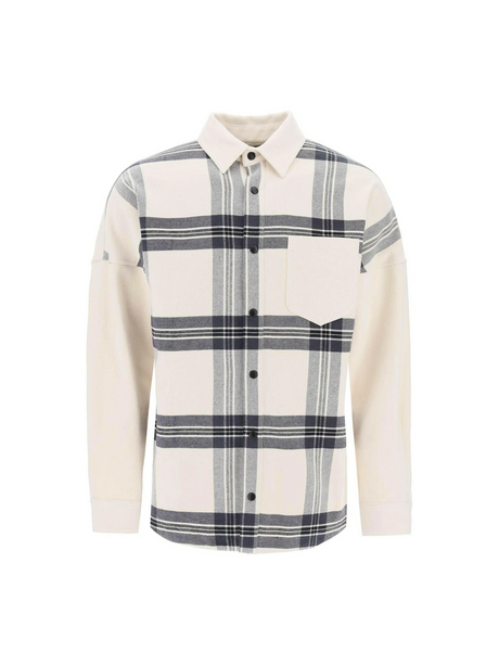 Back Logo Check Cotton Overshirt.