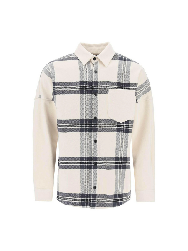 Back Logo Check Cotton Overshirt.