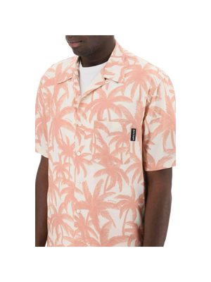 Bowling Shirt With Palms Motif PALM ANGELS JOHN JULIA.