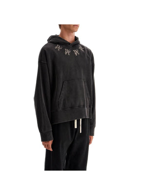 Brushed Cotton Statement Monogram Hoodie - Men > Clothing > T-Shirts and Sweatshirts > Sweatshirts