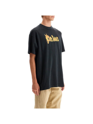 PALM ANGELS-Burning Logo T-Shirt -JOHN JULIA.