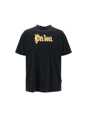 PALM ANGELS-Burning Logo T-Shirt -JOHN JULIA.